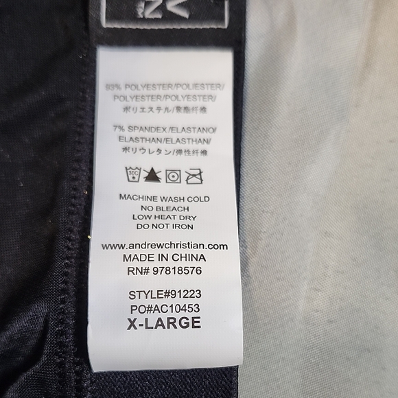 91223 Andrew Christian Prism Multicolor Briefs with Gold Waistband Rare - Picture 2 of 4